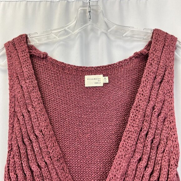 Dreamers by Debut Womens Rosewood Sleeveless Surplice Neck Sweater Size XL - Picture 5 of 11